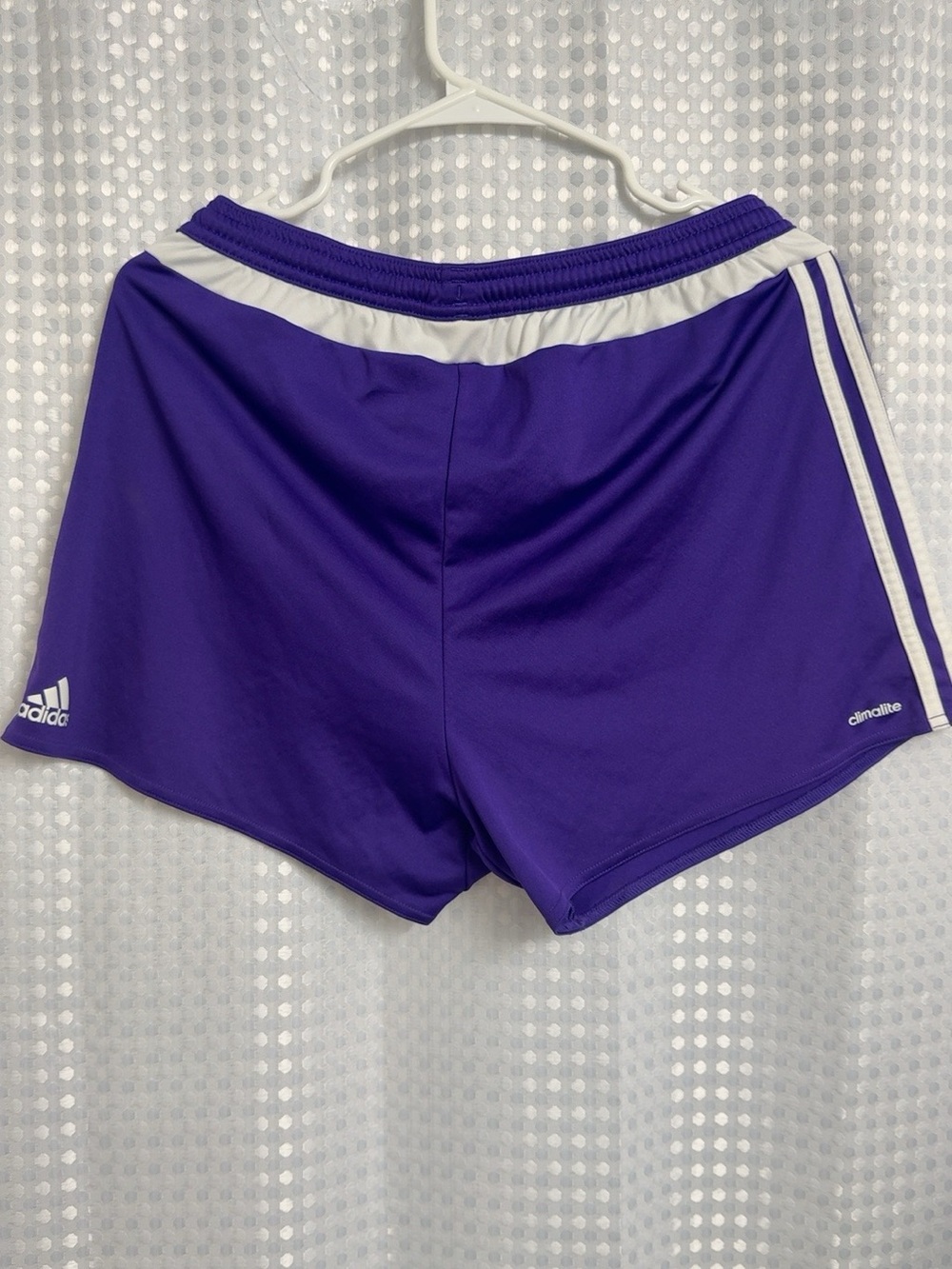 adidas Purple and White Athletic Shorts